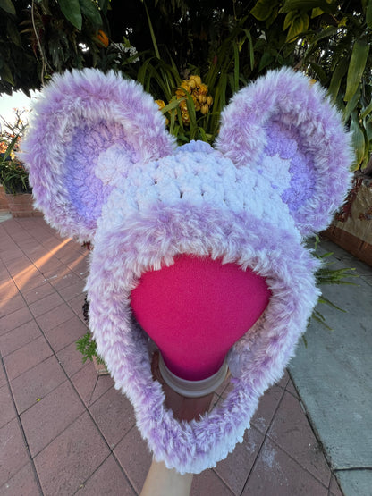Pink Fuzz Bear Hood