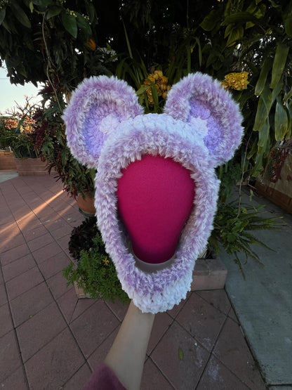Pink Fuzz Bear Hood