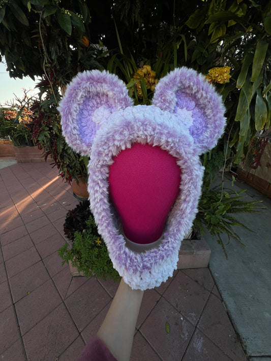 Pink Fuzz Bear Hood